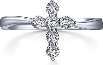 Lafonn Classic Cross Simulated Diamond Ring in White at Nordstrom Rack, Size 7