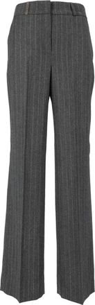 PESERICO Wijde broek - Dames - Wijde Broeken - Grijs - L - Broeken
