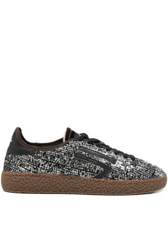 Puraai Stringate con paillettes - Nero