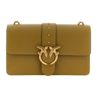 Pinko Shoulder Bags, female, Green, Size: ONE SIZE Love One Classic