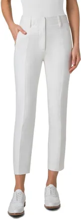 Akris Connor Cotton & Silk Blend Ankle Pants in Ecru at Nordstrom, Size 2
