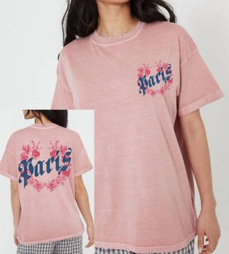 Girl Dangerous Paris Classical Tee In Dusty Pink