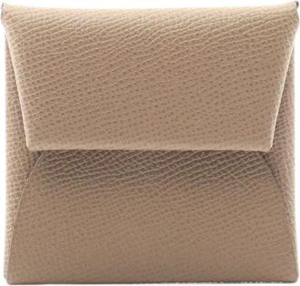 Herm&egrave;s Pre-owned Wallets, female, Brown, Size: ONE SIZE Pre-owned Bastia Etoupe Coin Case Wallet