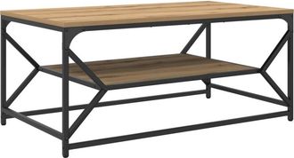 vidaXL Mesa de Café Roble artisan 90 x 50 x 40 cm Vidaxl