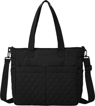 Generic Kexpery Womens Quilted Cotton Handbag with Adjustable Shoulder Strap Tote Crossbody Bag for Office Shopping Travel