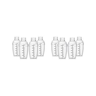 OEM Juego De Coctelera De Pl&aacute;stico De 8 Piezas, Mezclador De Bebidas Port&aacute;til Con B&aacute;scula Y Colador, Vaso Mezclador Transparente