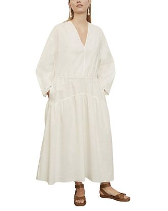 Vince Double V-Neck Dress