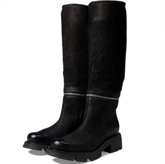 A.S.98 Womens Larrie Tall Boot In Nero/black