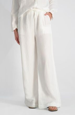 French Connection Cooper Wide Leg Drawstring Pants in Summer White at Nordstrom, Size X-Small