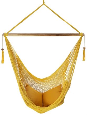 Hamac del sol Diriamba xl - silla hamaca de nicaragua - amarillo - 100% algod&oacute;n