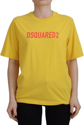 Dsquared2 Dsquared&sup2; Logo Print Cotton Crewneck Easy Tee Womens T-shirt (Pre-Owned)