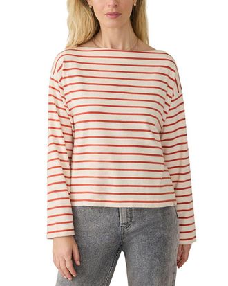 Faherty Sport Jersey Boatneck Top