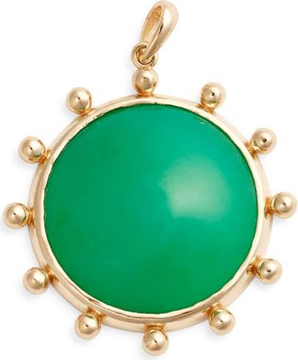Anzie Dew Drop Grande Marine Pendant in Green at Nordstrom, Size One Size Oz