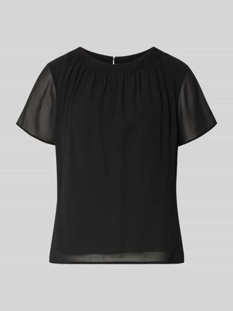 s.Oliver Black Label Regular Fit Blusenshirt mit semitransparenten &Auml;rmeln in Black, Gr&ouml;&szlig;e 34