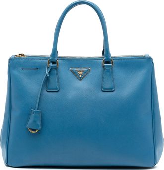 Prada Tweedehands Grote Saffiano Lux Galleria Double Zip Tote