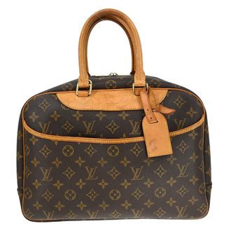 Louis Vuitton Deauville Handbag Monogram Canvas Brown Canvas Handbag (Pre-Owned)