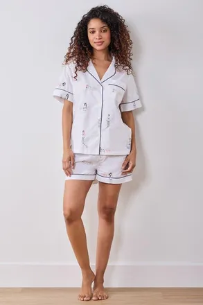 Printfresh Short PJ Set in Cloud at Nordstrom, Size Xx-Small