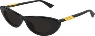 Bottega Veneta Ribbon Cat-eye Zonnebril - Dames - Zonnebrillen - Zwart - 51 MM - Nylon - Accessoires
