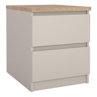 Furniture To Go Naia Bedside 2 Drawers in Beige