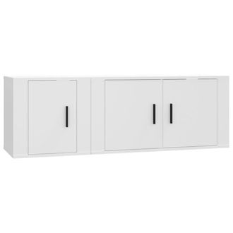 Berkfield Home 2 Piece TV Cabinet Set White Engineered Wood