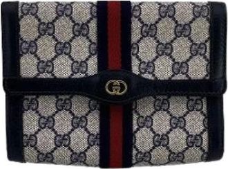 Gucci Pre-owned Clutches, female, Blue, Size: ONE SIZE Pre-owned Clutch