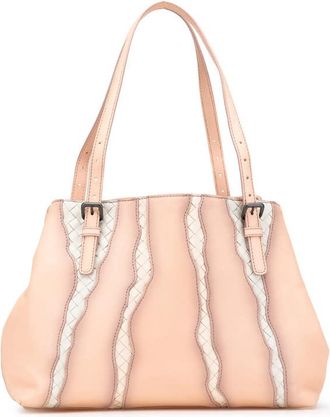 Bottega Veneta Pre-owned Bottega Veneta Medium Nappa Intrecciato Glimmer Tote B03721996N