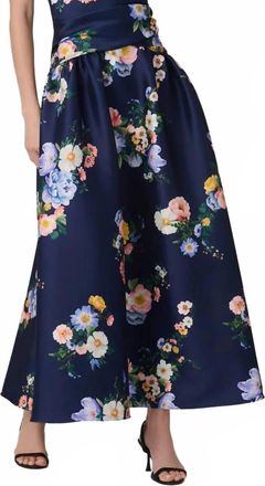 Shoshanna Marie Evening Dress In Navy Multi