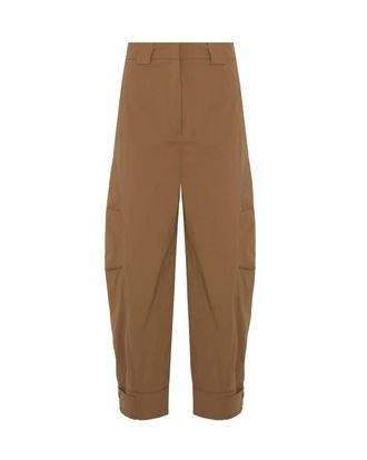 Beatrice .B Womens Cropped Barrel Trouser In Brown