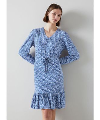 L.k. Bennett Womens Everly Dresses, Multi - Blue - Size 12 UK