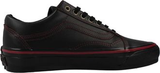 Vans Old Skool Leren Sneakers - Heren - Sneakers - Zwart - 39 EU - Schoenen