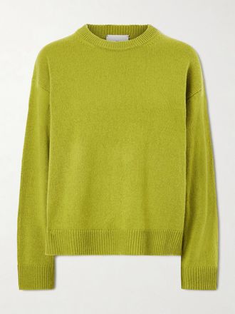 The Elder Statesman Pullover In Cashmere Zuma - Verde