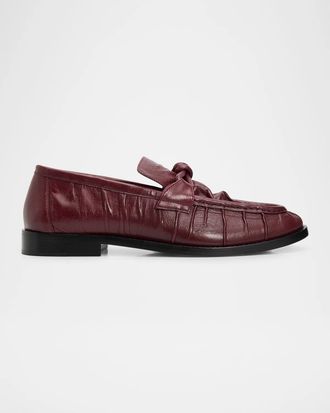Bottega Veneta Astaire Leather Knot Loafers