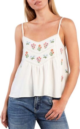 BILLY T Honeysuckle Embroidered Camisole in White Flower at Nordstrom, Size X-Small