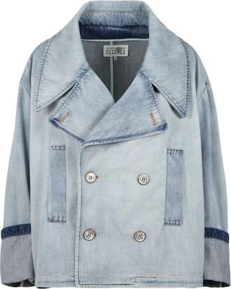 Maison Margiela Denim Peacoat - Dames - Spijkerjassen - Blauw - S - Denim - Jassen