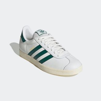 adidas Sneaker ADIDAS ORIGINALS GAZELLE, Herren, Gr. 37, weiss (core wei&szlig;, collegiate gr&uuml;n, cream wei&szlig;), Leder, Synthetik, Schuhe Sneaker