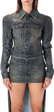 7 For All Mankind Waxed Denim Nolita Waxed Layered Denim Jacket