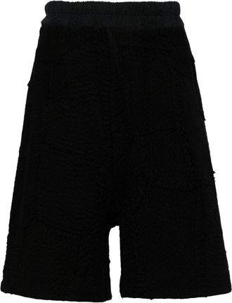 By Walid elasticated-waistband cotton shorts - men - Cotton - L - Black