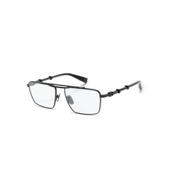 Balmain Glasses, unisex, Black, Size: 56 MM Black Optical Frame, versatile and stylish