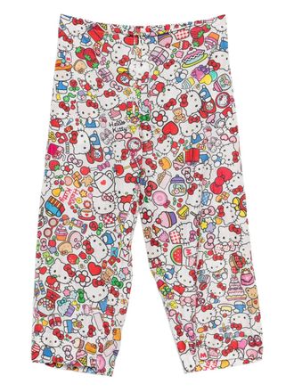 P&eacute;ro graphic print trousers - White