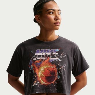 Nike Womens Short-Sleeve Basketball T-Shirt in Black | IM0304-010