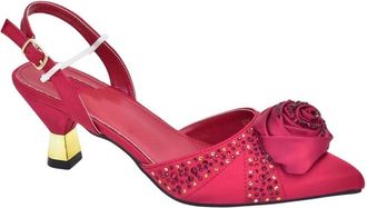 Generic Women Rhinestone Decoration Italian Style Matching Shoes and Bag Set Office Party Business Suit