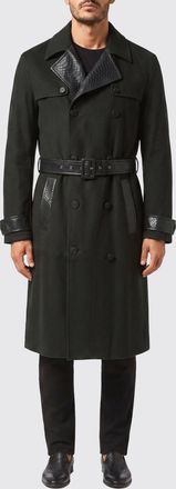 Billionaire Boys Club Trench doppiopetto in pelle scamosciata con dettagli in serpente