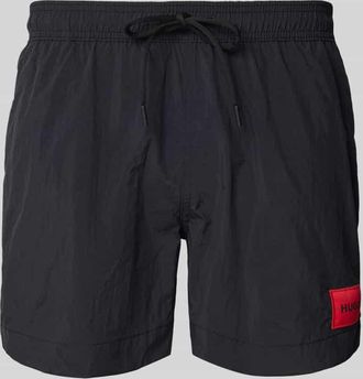 HUGO BOSS Badehose mit elastischem Bund Modell DOMINICA in Black, Gr&ouml;&szlig;e L