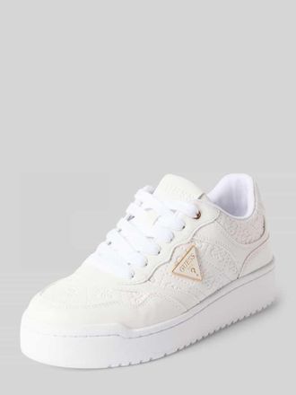 Guess Sneaker mit Label-Patch und -Pr&auml;gung Modell MIRAM6 in Weiss, Gr&ouml;&szlig;e 36