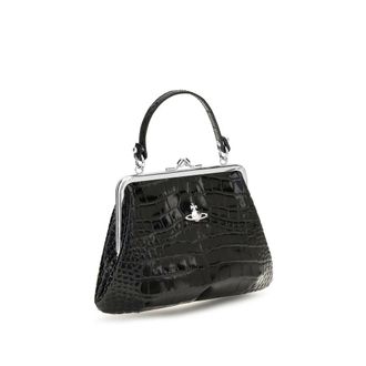 Vivienne Westwood Granny Frame Top Handle Bag - Black