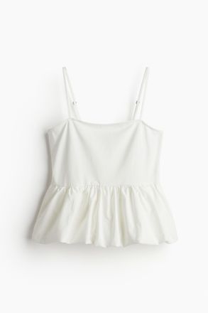 H&M Tr&auml;gertop mit Peplum - White