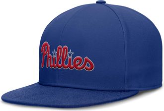 Nike Philadelphia Phillies True Nike Mens Dri-FIT MLB Fitted Hat in Blue | NB184EWPP-5BG