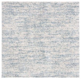 Safavieh Alfombra de poli&eacute;ster blanco/azul, 135 x 135 cm
