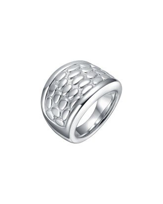 Genevive Plated Textured Ring
