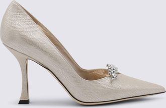 Jimmy Choo London White Leather Pumps
